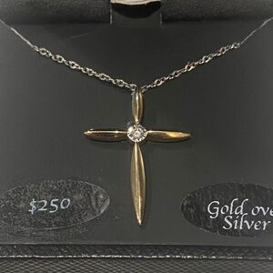 Macy's Gold Diamond Cross Necklace